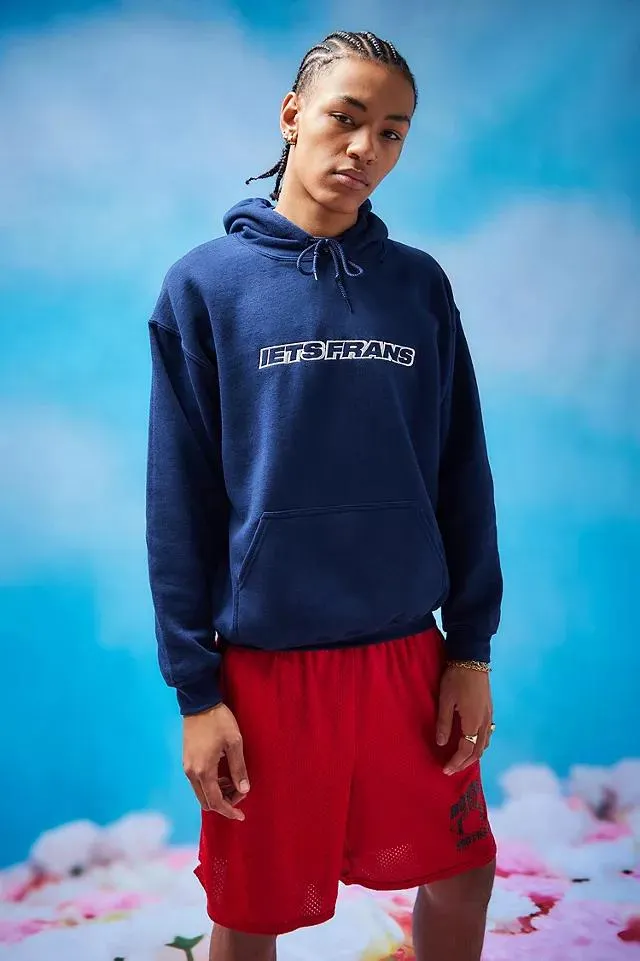 iets frans... - Sweat à capuche avec grand logo bleu marine