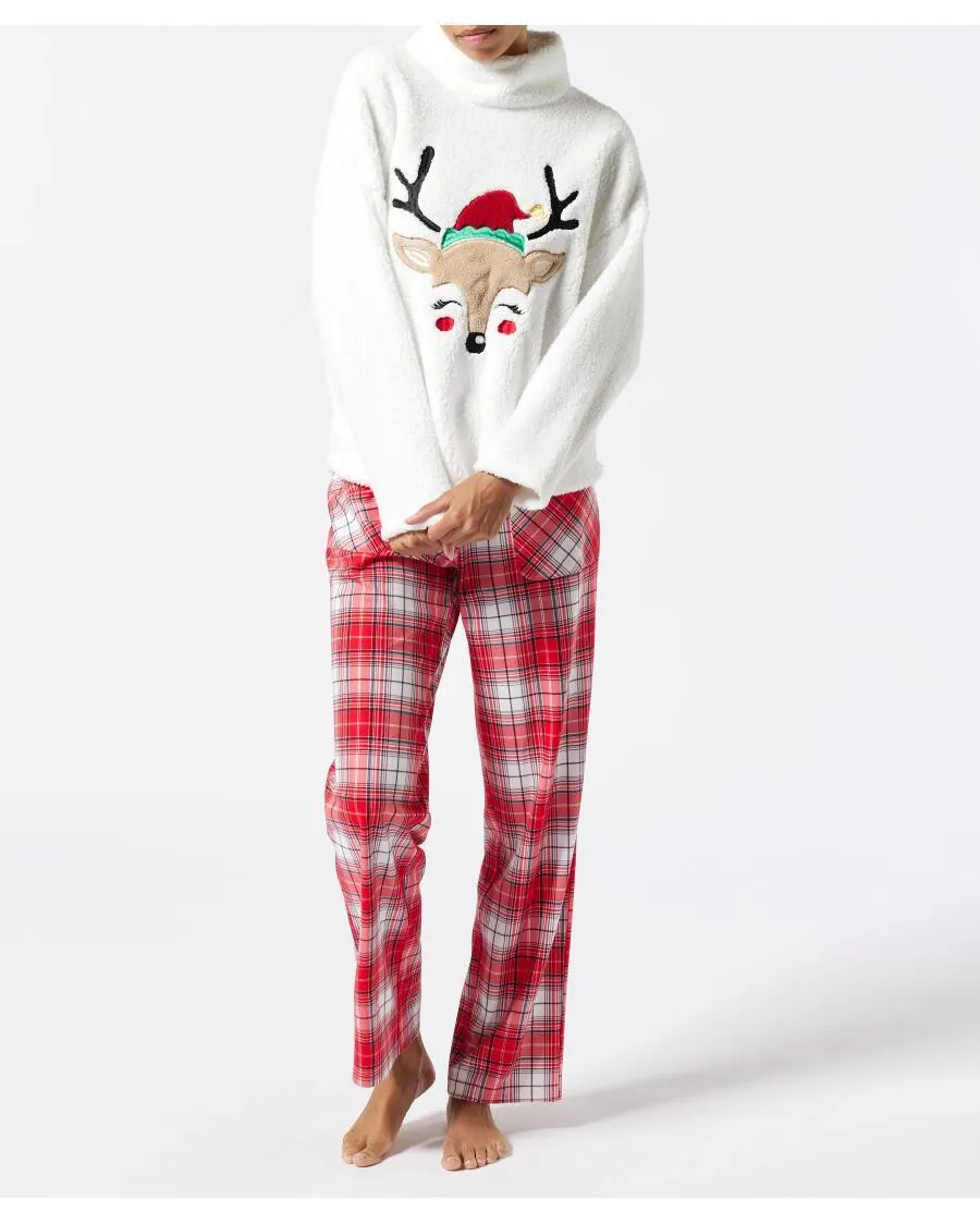 Fleece-Pyjama Weihnachten Janina, 2-tlg. Set