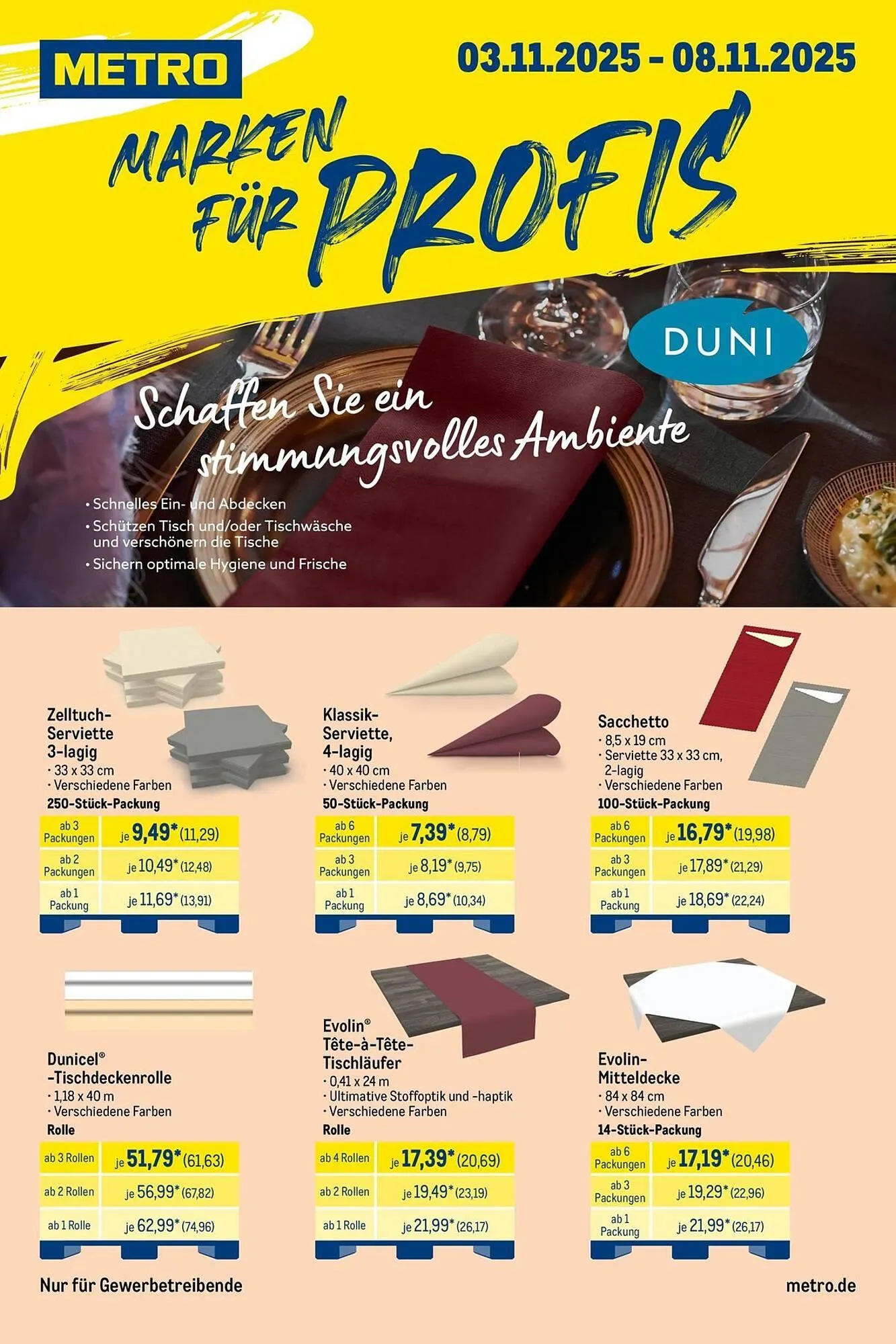 METRO Prospekt von 3. November bis 8. November 2025 - Prospekt seite 1