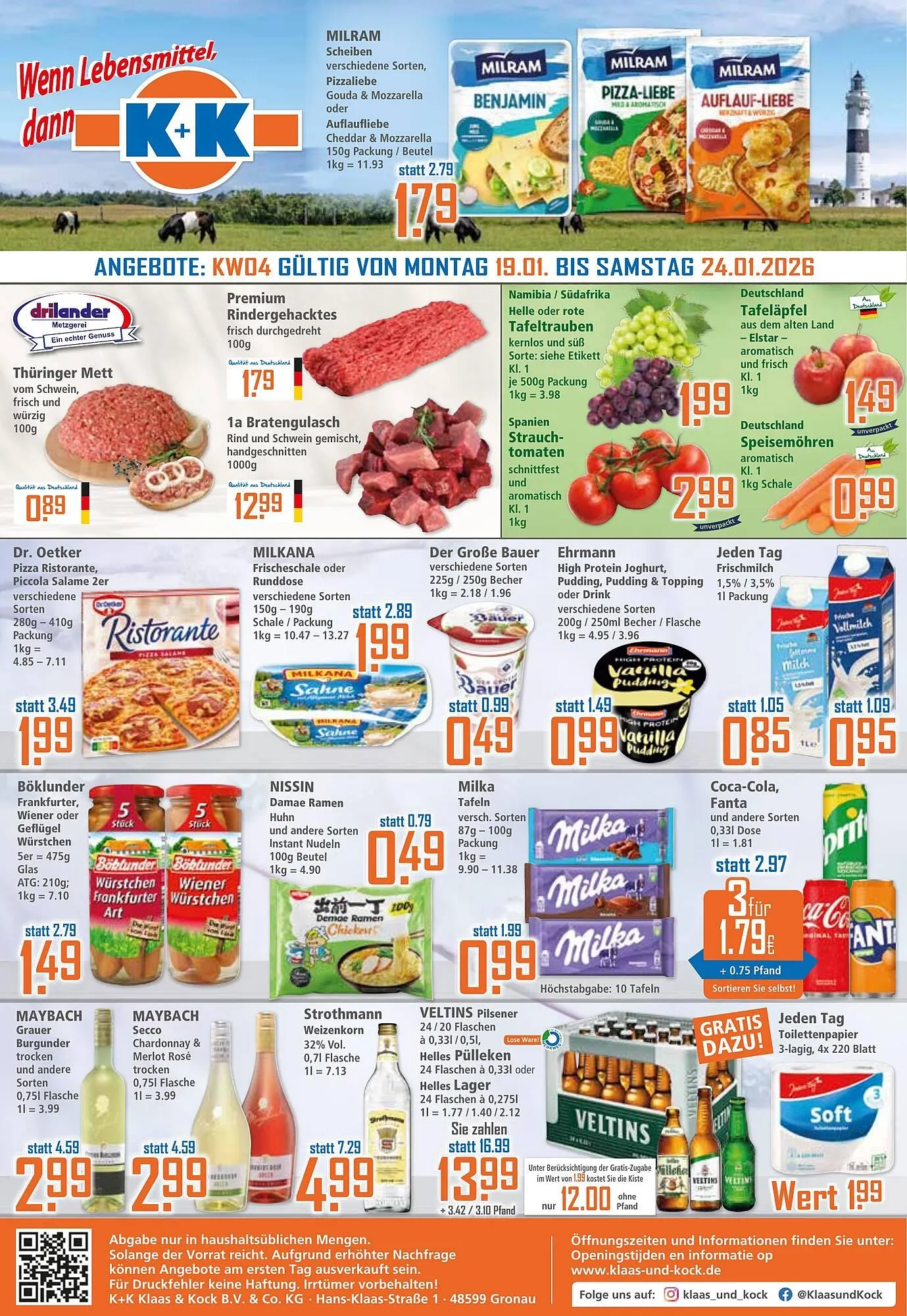 Klaas und Kock Prospekt von 19. Januar bis 24. Januar 2026 - Prospekt seite 1