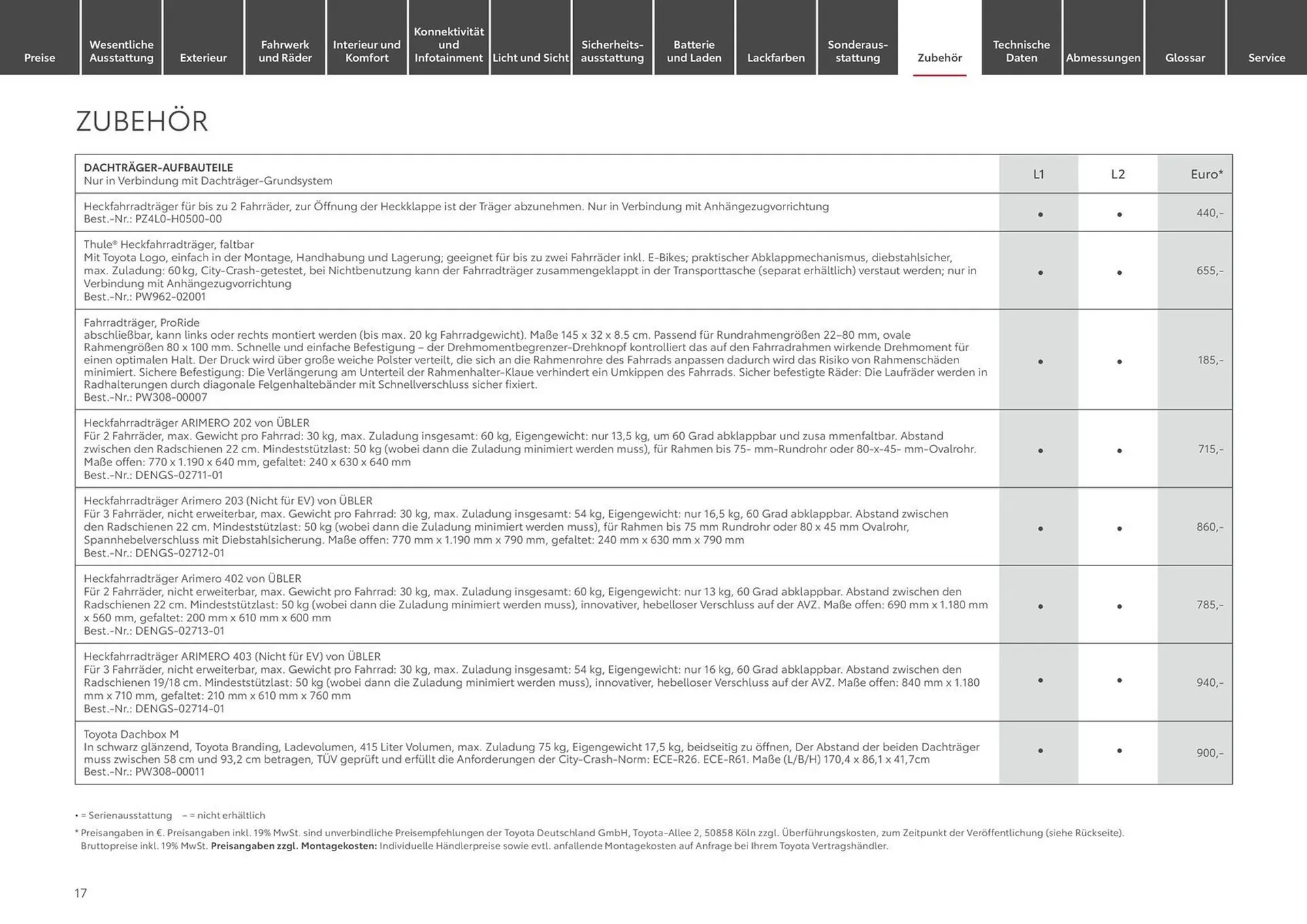 Toyota Prospekt von 1. Juli bis 1. Juli 2025 - Prospekt seite 17