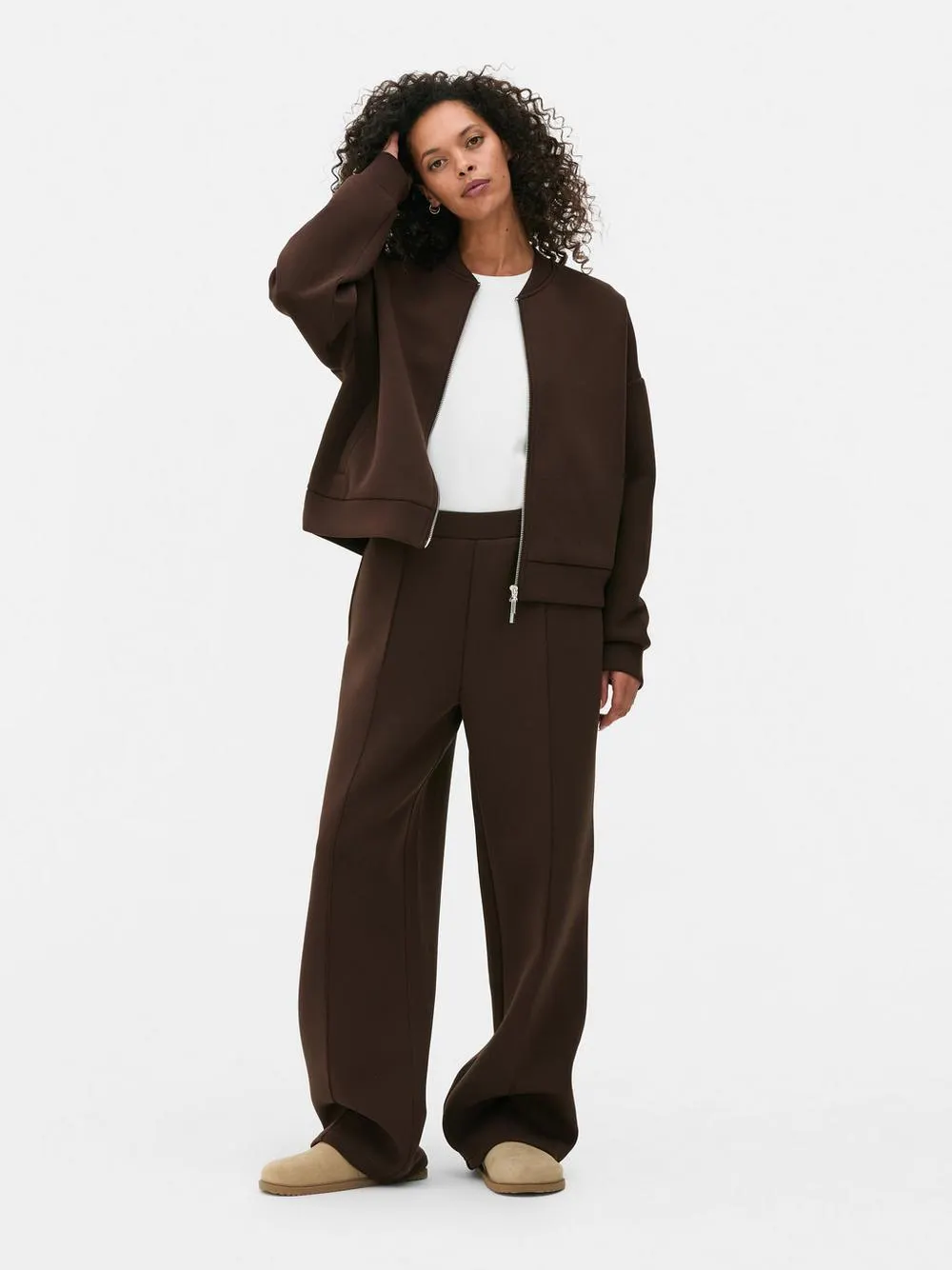 Pantalones anchos de neopreno de The Edit