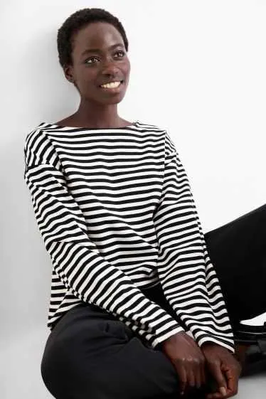Long sleeve top - striped