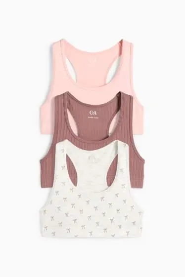 Multipack of 3 - bow - crop top