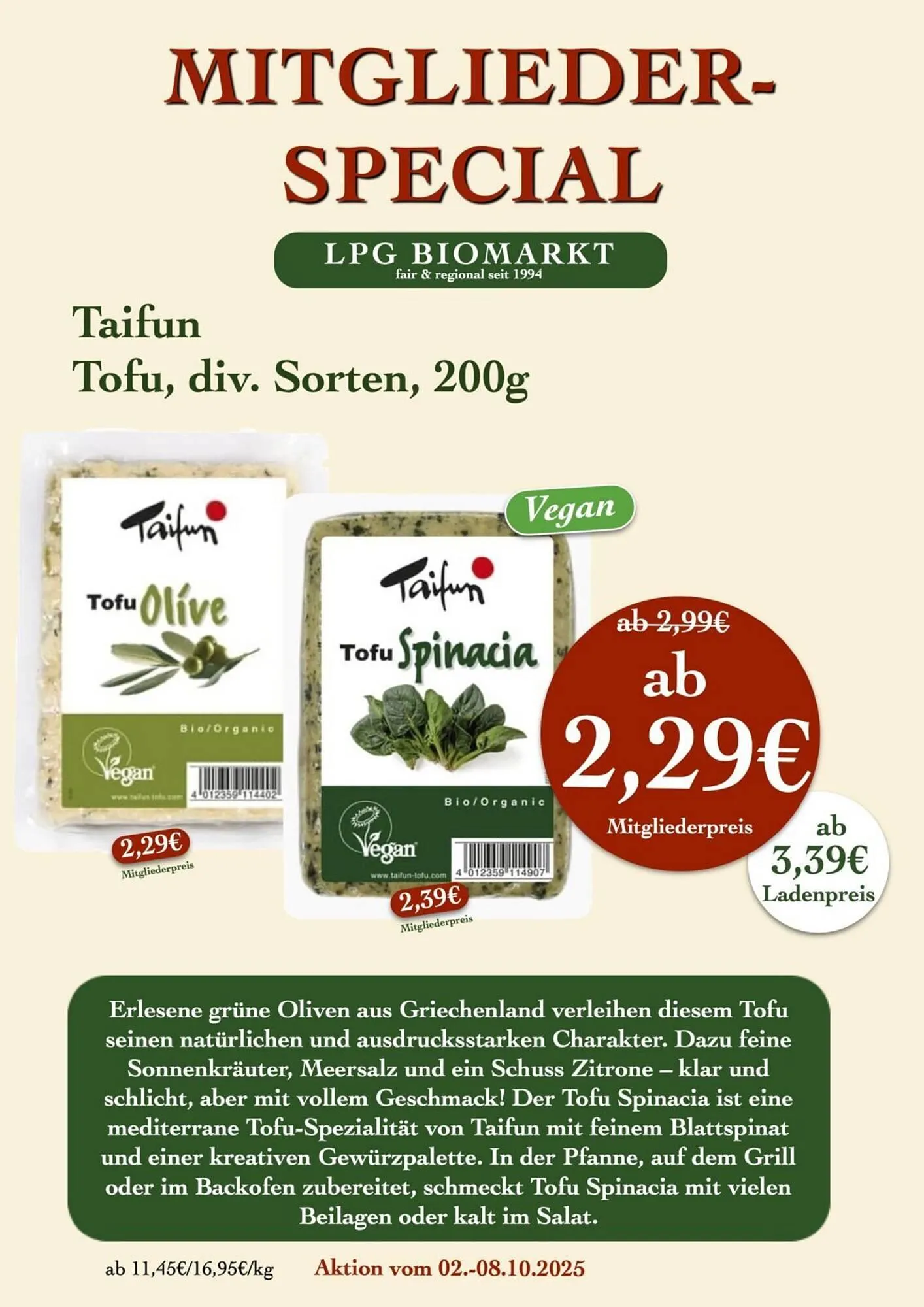 LPG Biomarkt Prospekt von 2. Oktober bis 8. Oktober 2025 - Prospekt seite 7