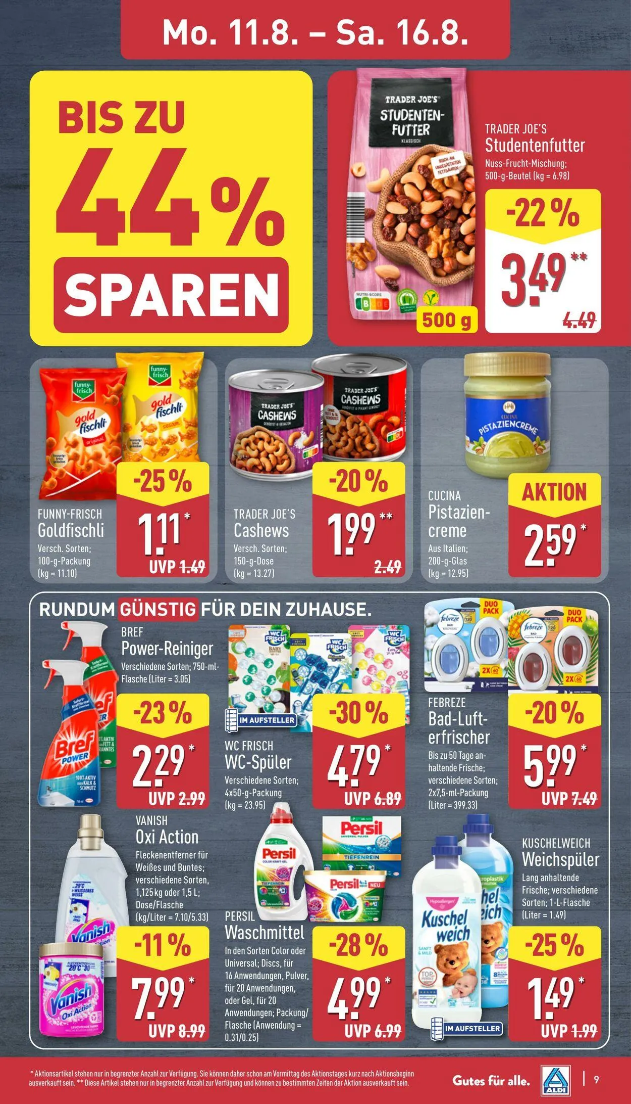 Aldi-Nord von 11. August bis 16. August 2025 - Prospekt seite 9