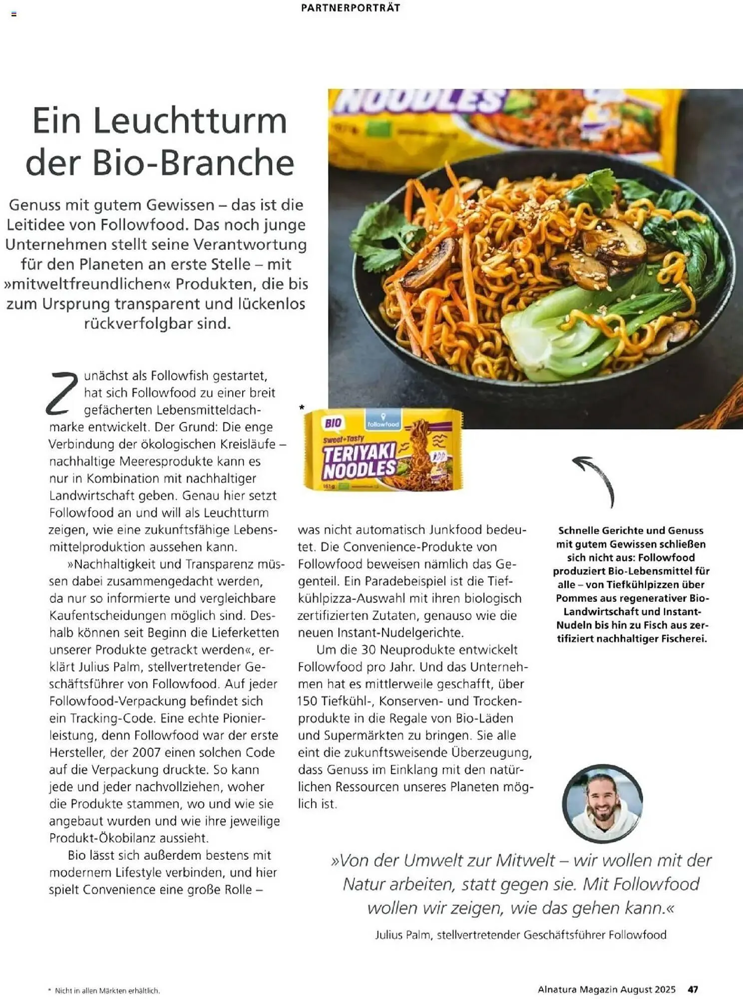 Alnatura Prospekt von 1. August bis 31. August 2025 - Prospekt seite 47