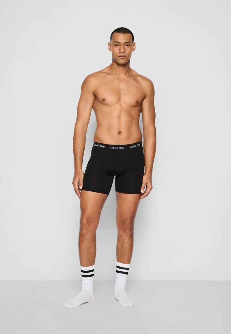 BOXER BRIEF 3 PACK COTTON STRETCH - Culotte - black