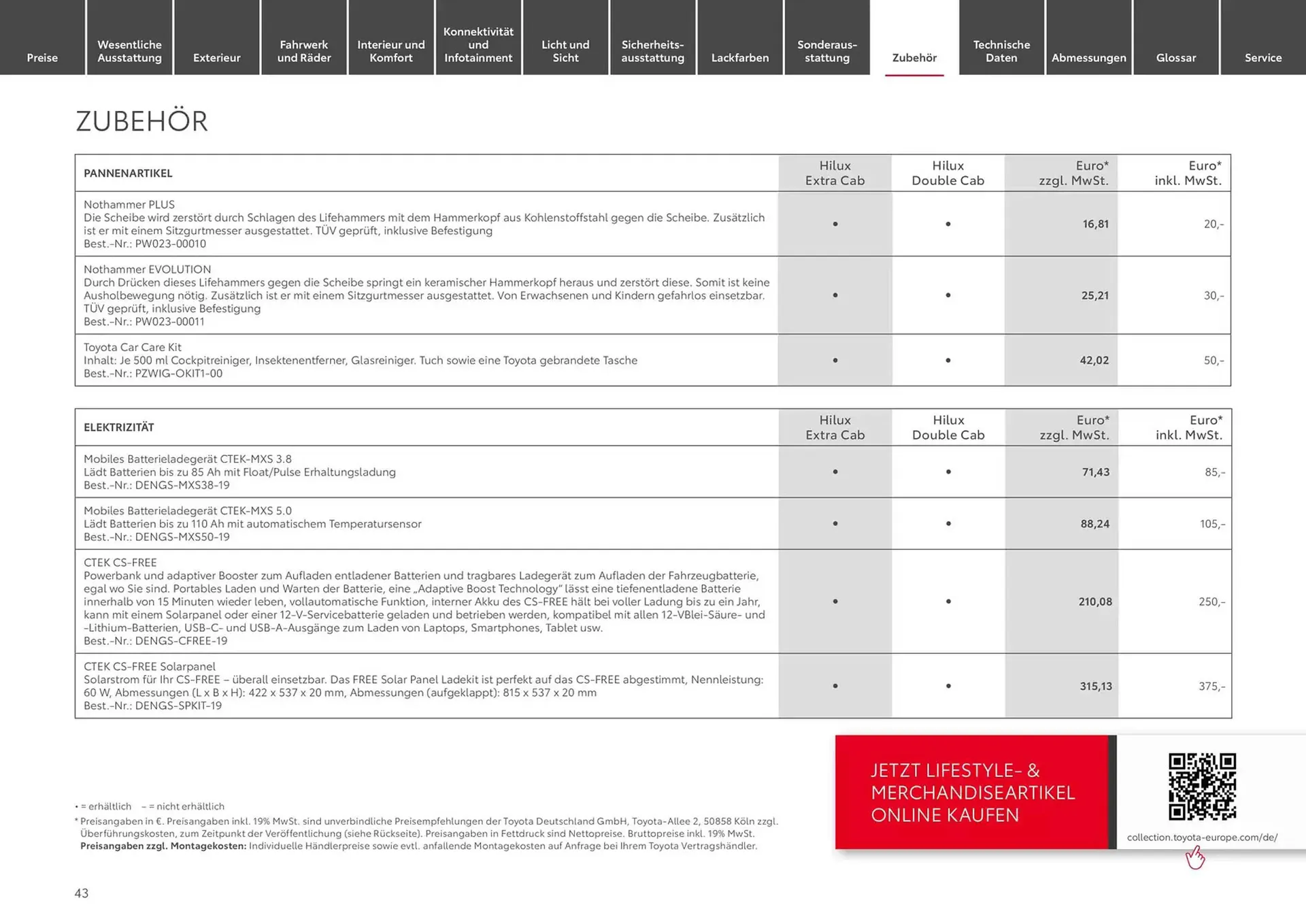 Toyota Prospekt von 30. Oktober bis 30. Oktober 2025 - Prospekt seite 43