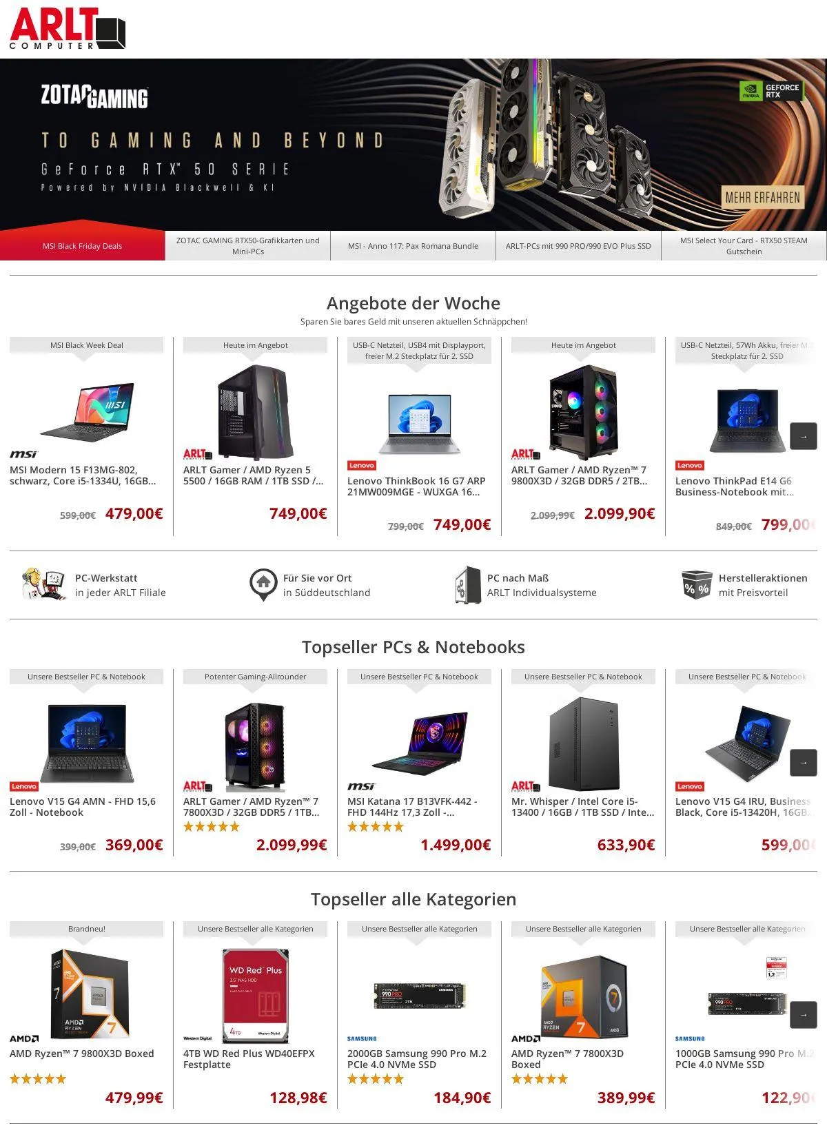 ARLT Computer Aktueller Prospekt von 24. November bis 30. November 2025 - Prospekt seite 1
