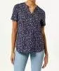 Geblümte Bluse Janina, Y-Ausschnitt
