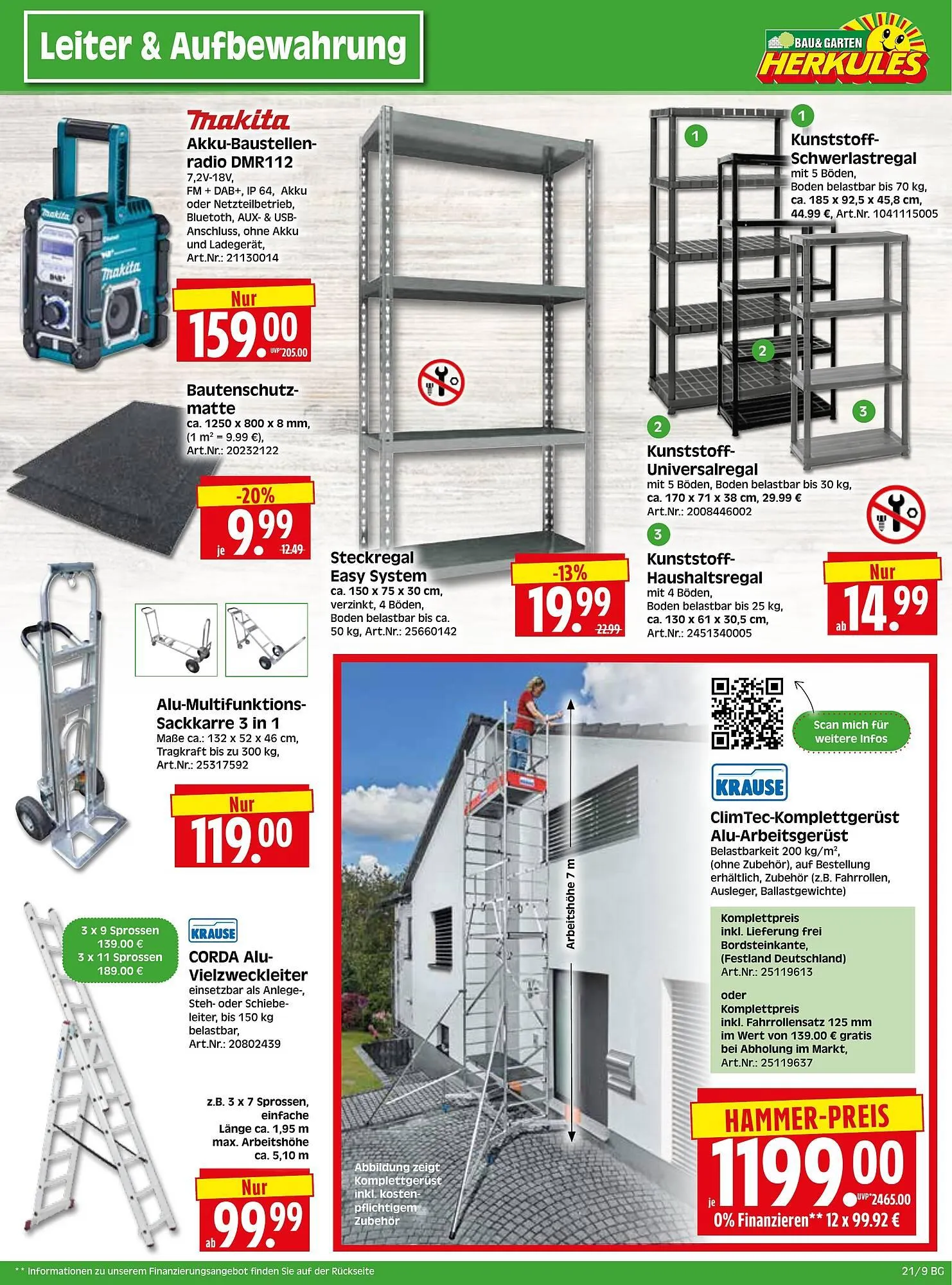 Herkules Baumarkt Prospekt von 19. Mai bis 24. Mai 2025 - Prospekt seite 9