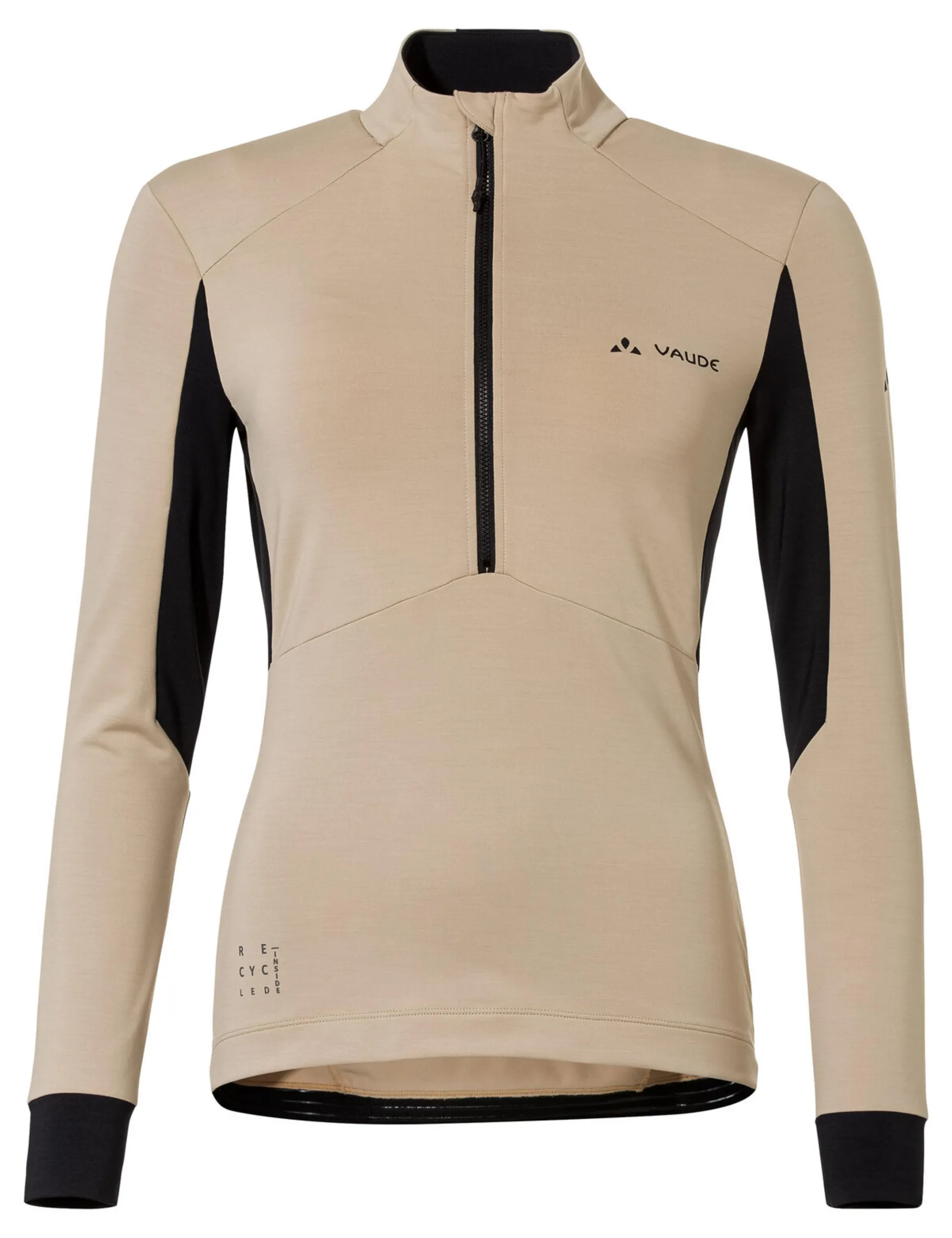 VAUDE Kuro Halfzip LS Tricot | Damen Funktionsshirt langarm | beige