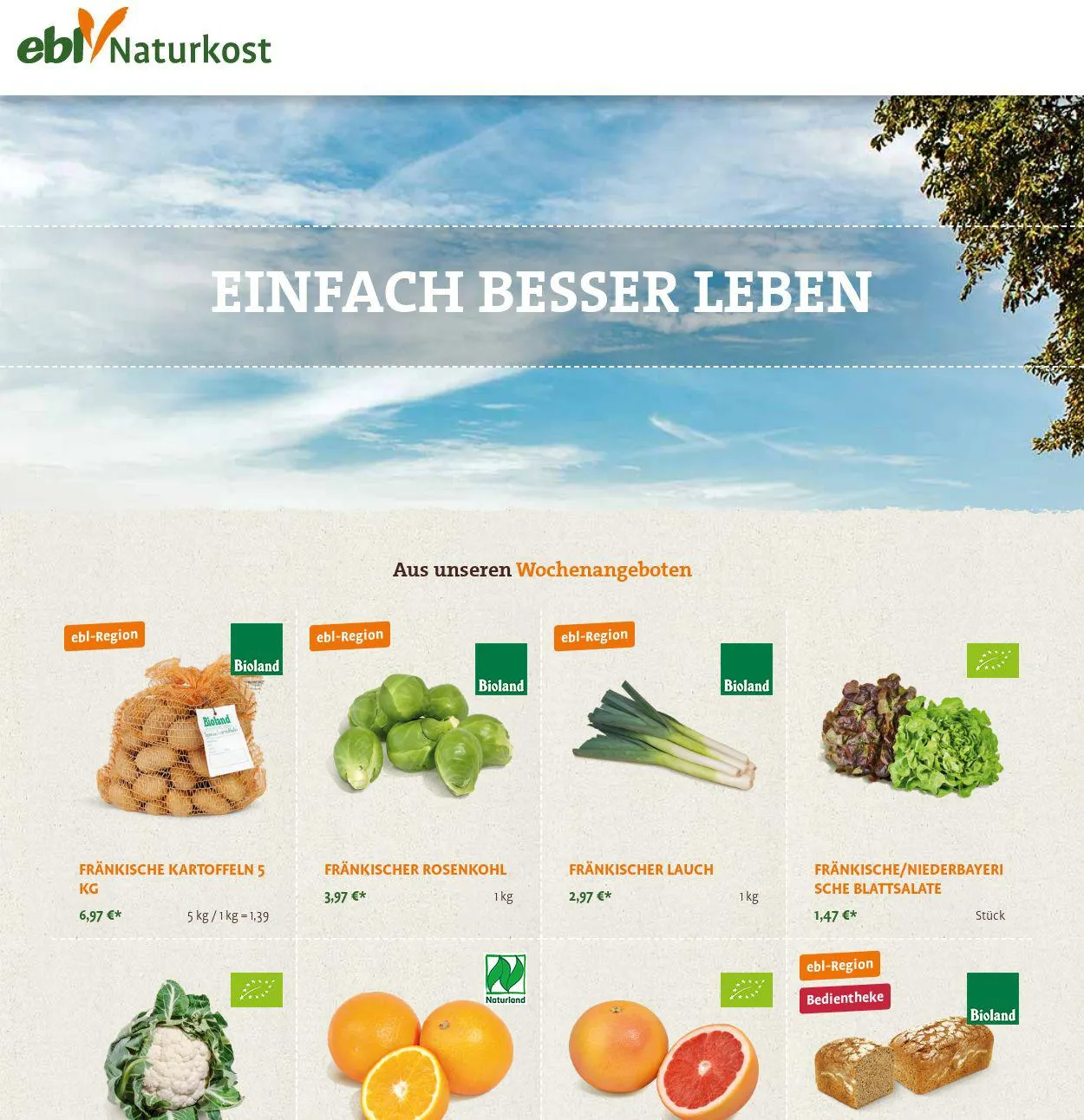 ebl Naturkos von 26. Oktober bis 1. November 2023 - Prospekt seite 1