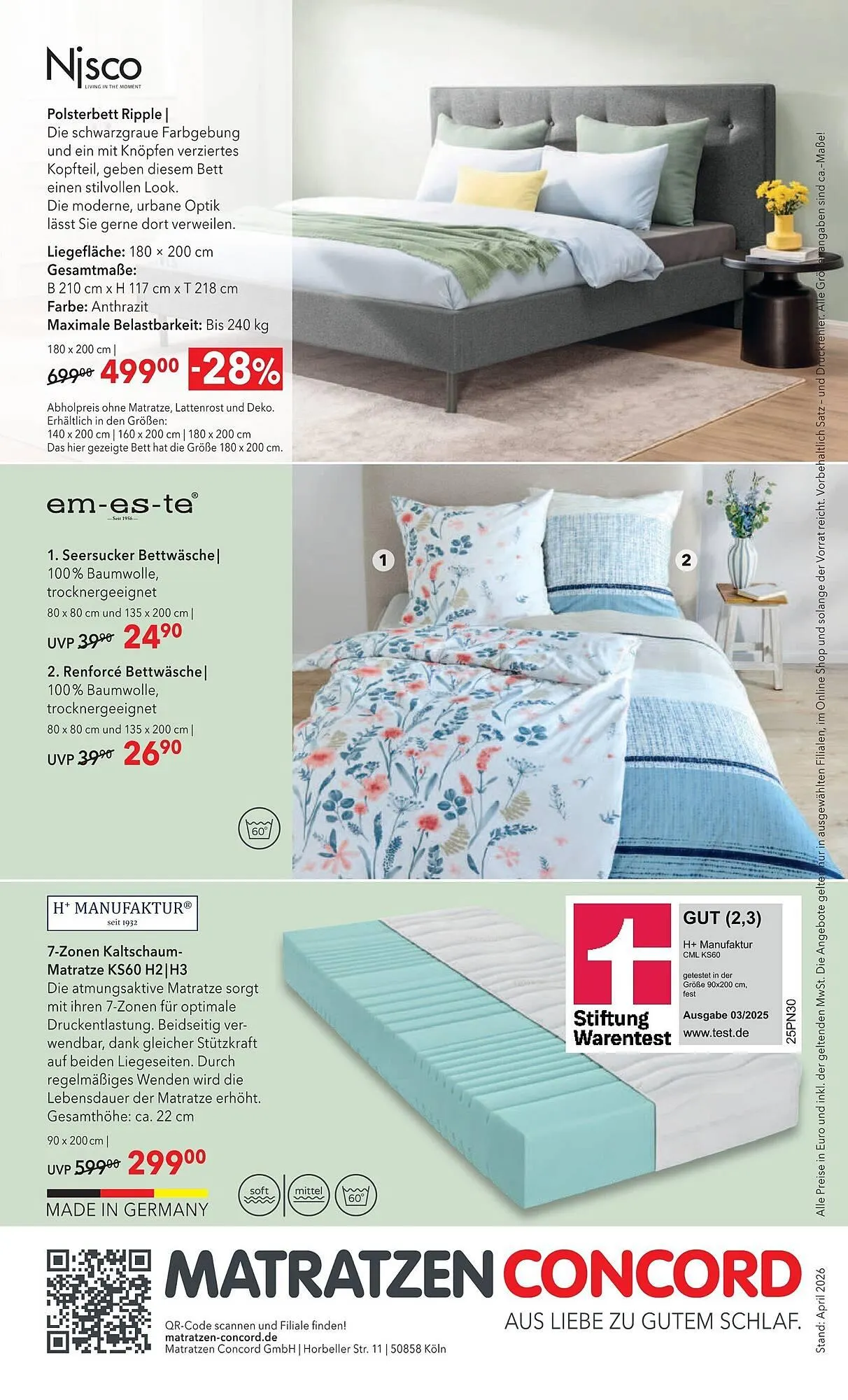 Matratzen Concord Prospekt von 29. April bis 26. Mai 2026 - Prospekt seite 8