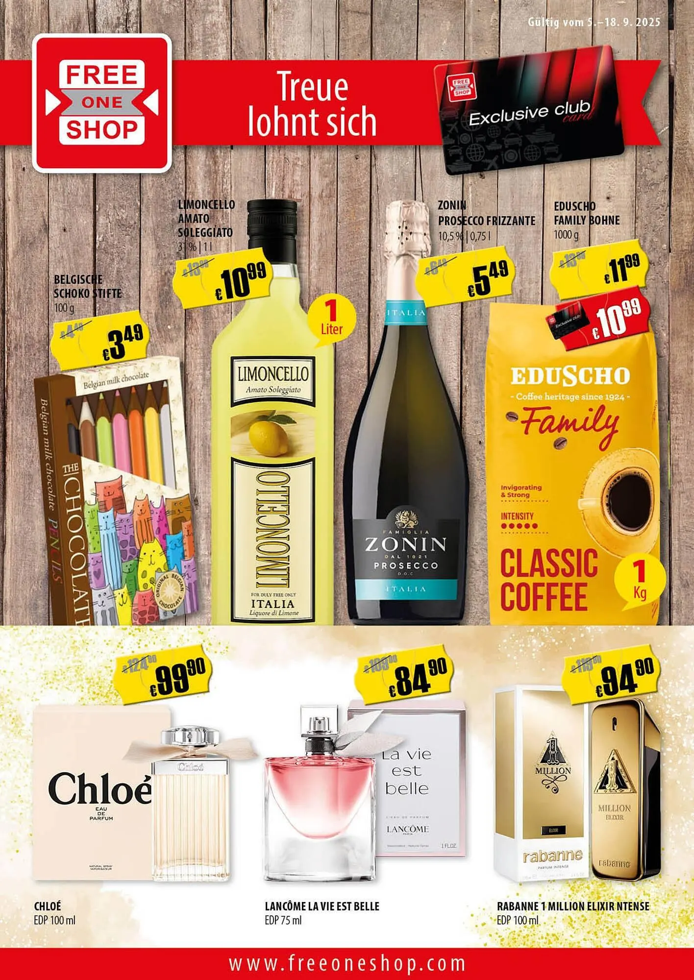 FreeOneShop Prospekt von 5. September bis 18. September 2025 - Prospekt seite 1