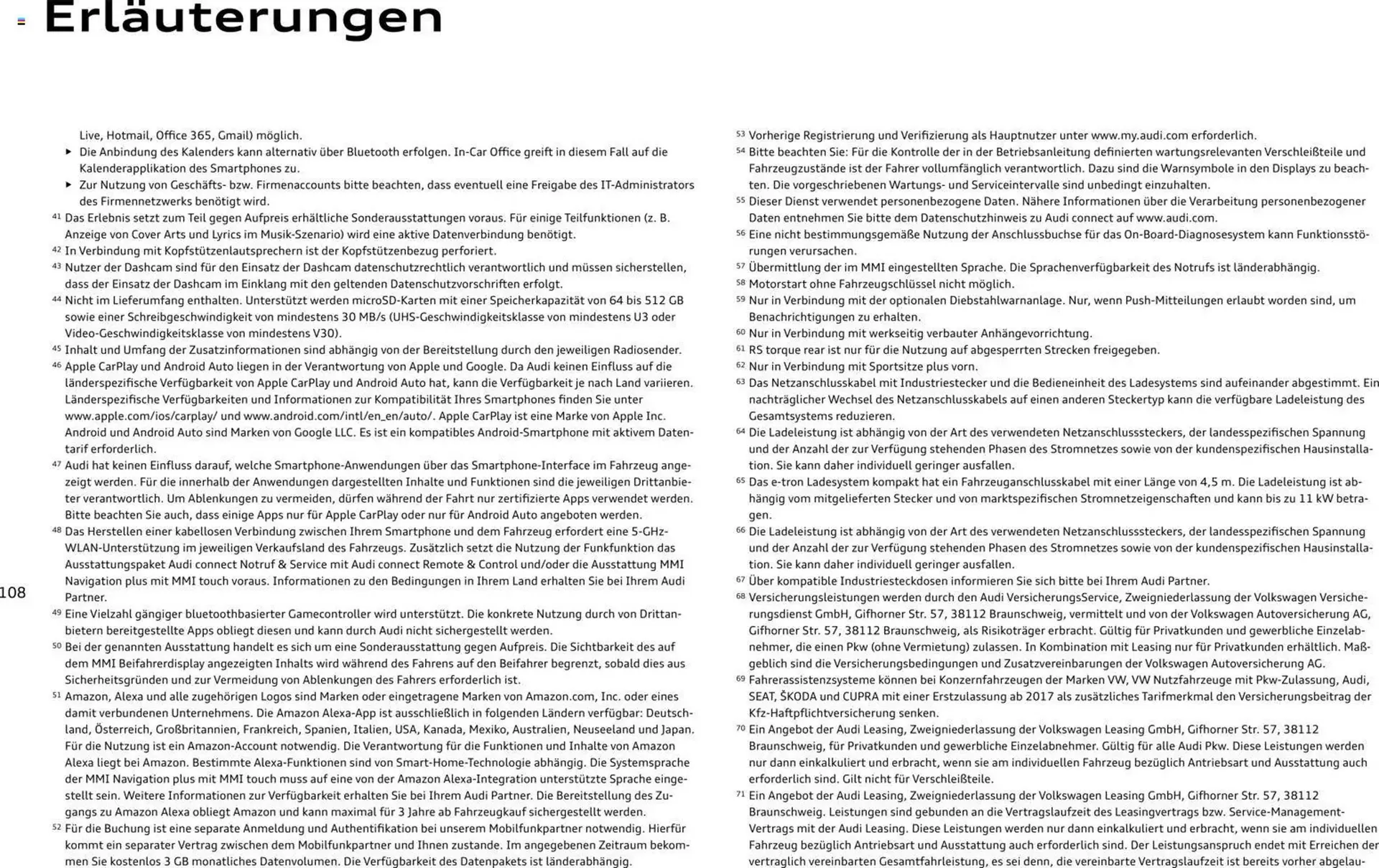 Audi Prospekt von 1. April bis 1. April 2027 - Prospekt seite 108