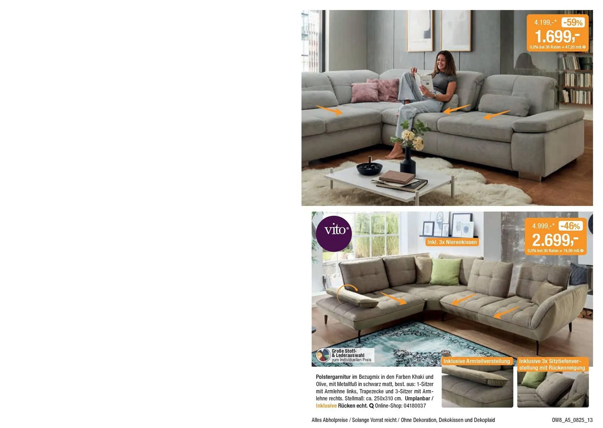 Opti Wohnwelt Prospekt von 25. Juli bis 23. August 2025 - Prospekt seite 13