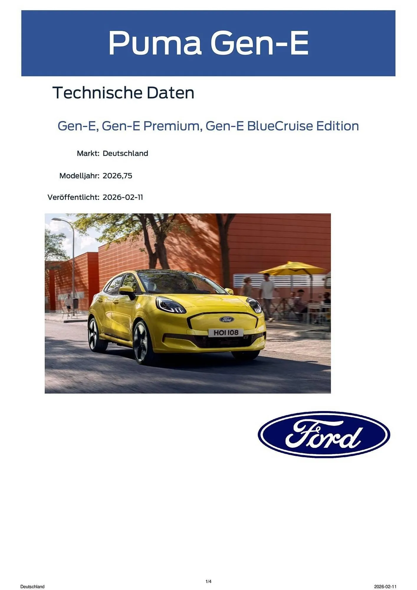 Ford Prospekt von 28. Februar bis 6. März 2026 - Prospekt seite 1