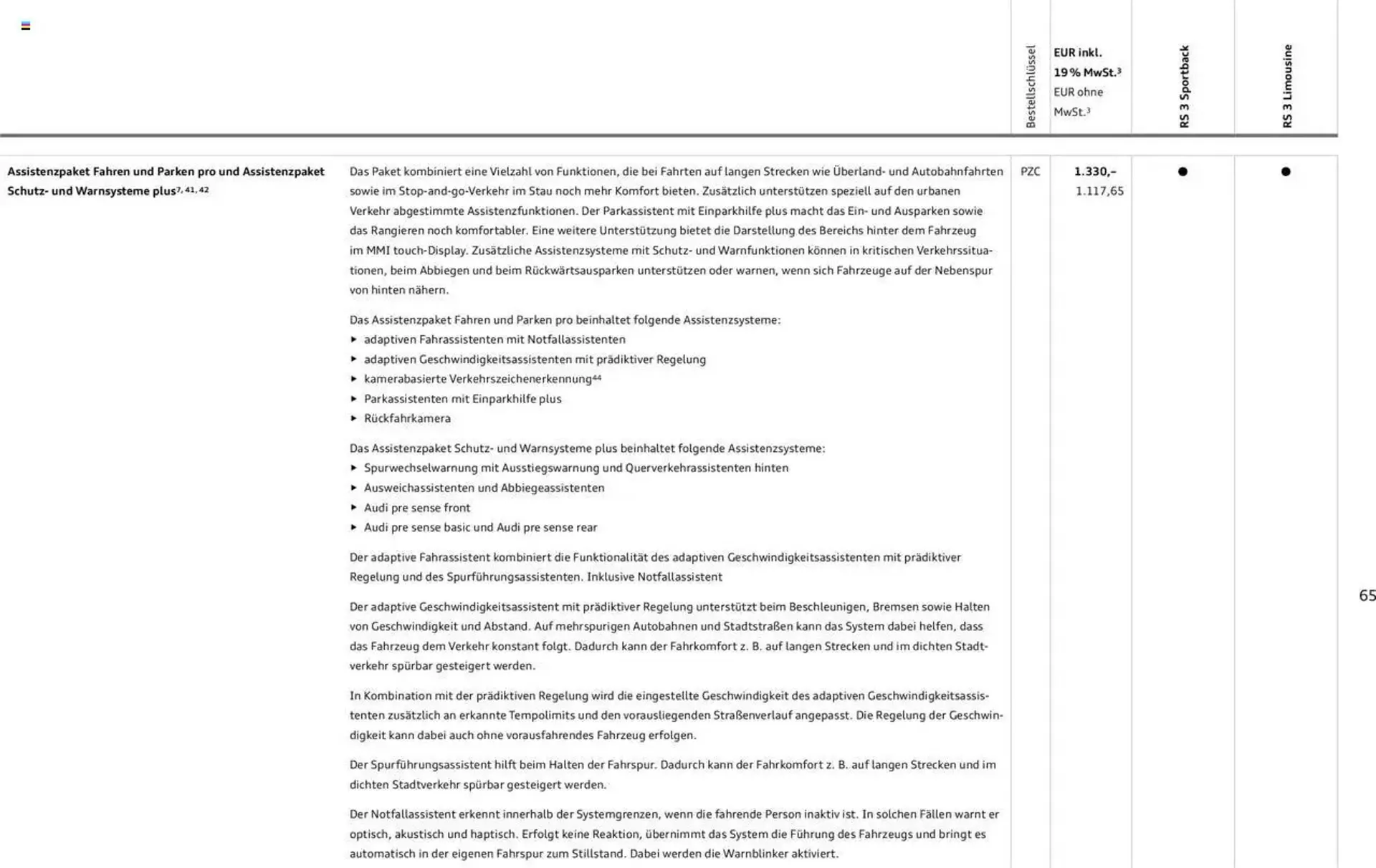 Audi Prospekt von 29. Januar bis 9. Januar 2026 - Prospekt seite 65