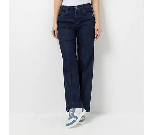 STRANDFEIN Jeans 5-Pocket-Style Bügelfalte gerades Bein