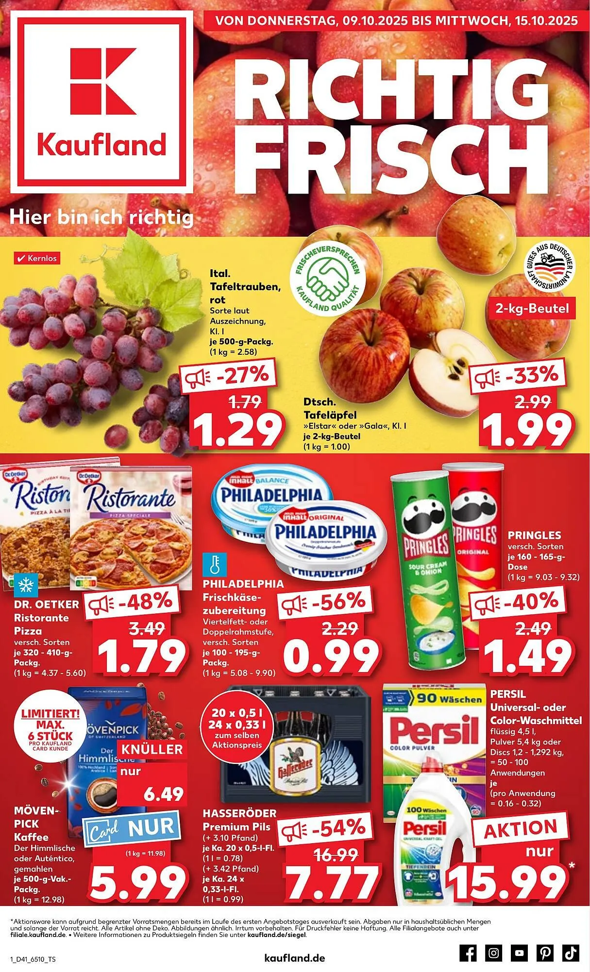 Kaufland Prospekt von 9. Oktober bis 15. Oktober 2025 - Prospekt seite 1