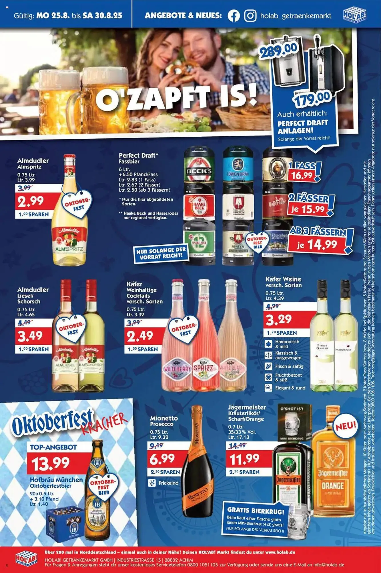 Hol'ab Getränkemarkt Prospekt von 25. August bis 30. August 2025 - Prospekt seite 8