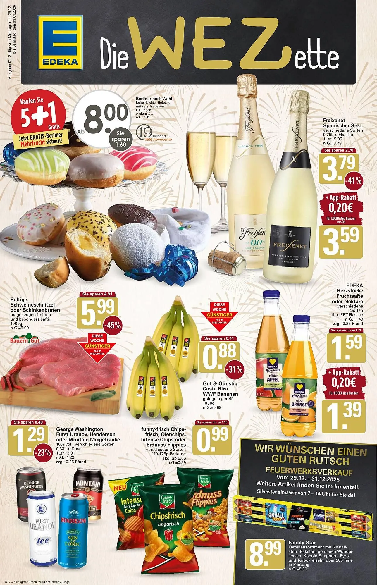 WEZ Prospekt von 29. Dezember bis 3. Januar 2026 - Prospekt seite 1