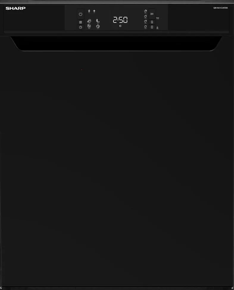 SHARP Geschirrspüler QW-NA1CU47DB-DE, D, 13 Maßgedecke, 47 dB, 60 cm, Schwarz