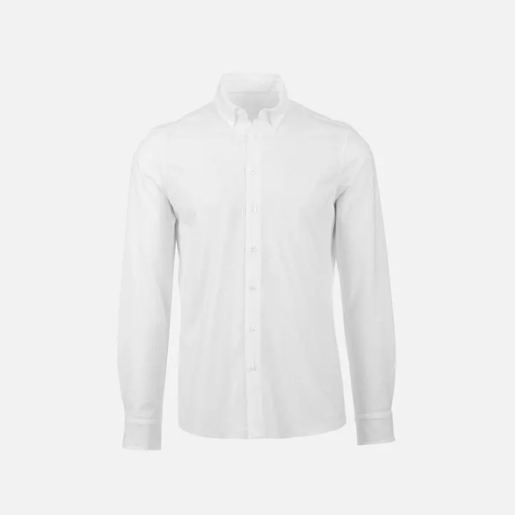 Business-Hemd aus DELUXE-Single-Jersey Weiss