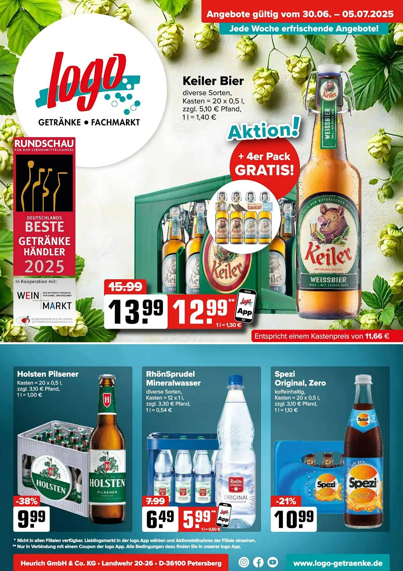 Logo Getränkemarkt Prospekt von 30. Juni bis 5. Juli 2025 - Prospekt seite 1