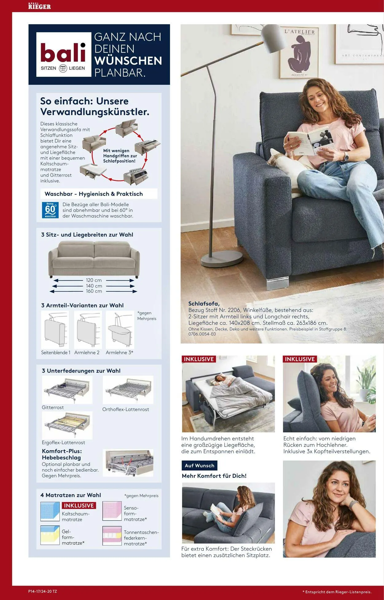 Möbel Rieger Aktueller Prospekt von 19. November bis 3. Dezember 2025 - Prospekt seite 20