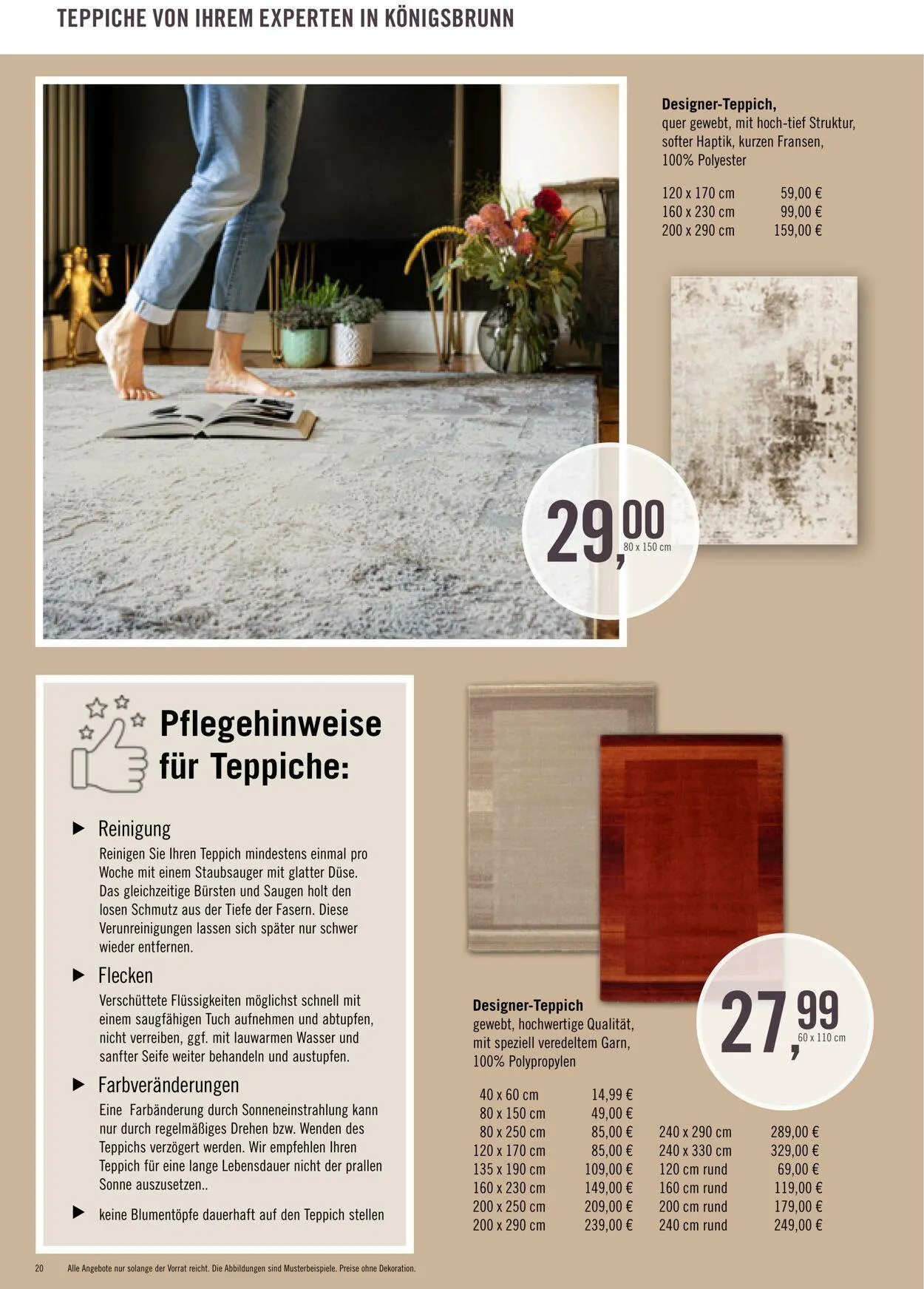 Ihr Teppichfreund Aktueller Prospekt von 27. Mai bis 10. Juni 2025 - Prospekt seite 20