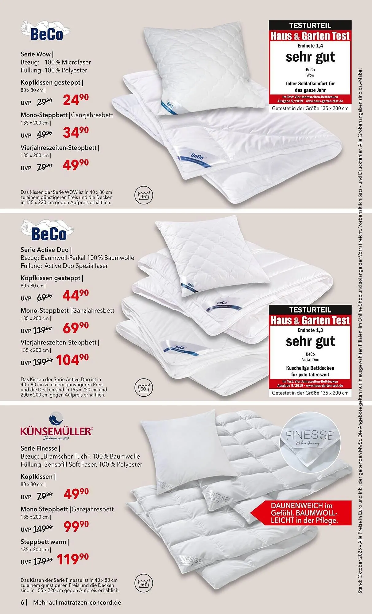 Matratzen Concord Prospekt von 29. Oktober bis 25. November 2025 - Prospekt seite 6