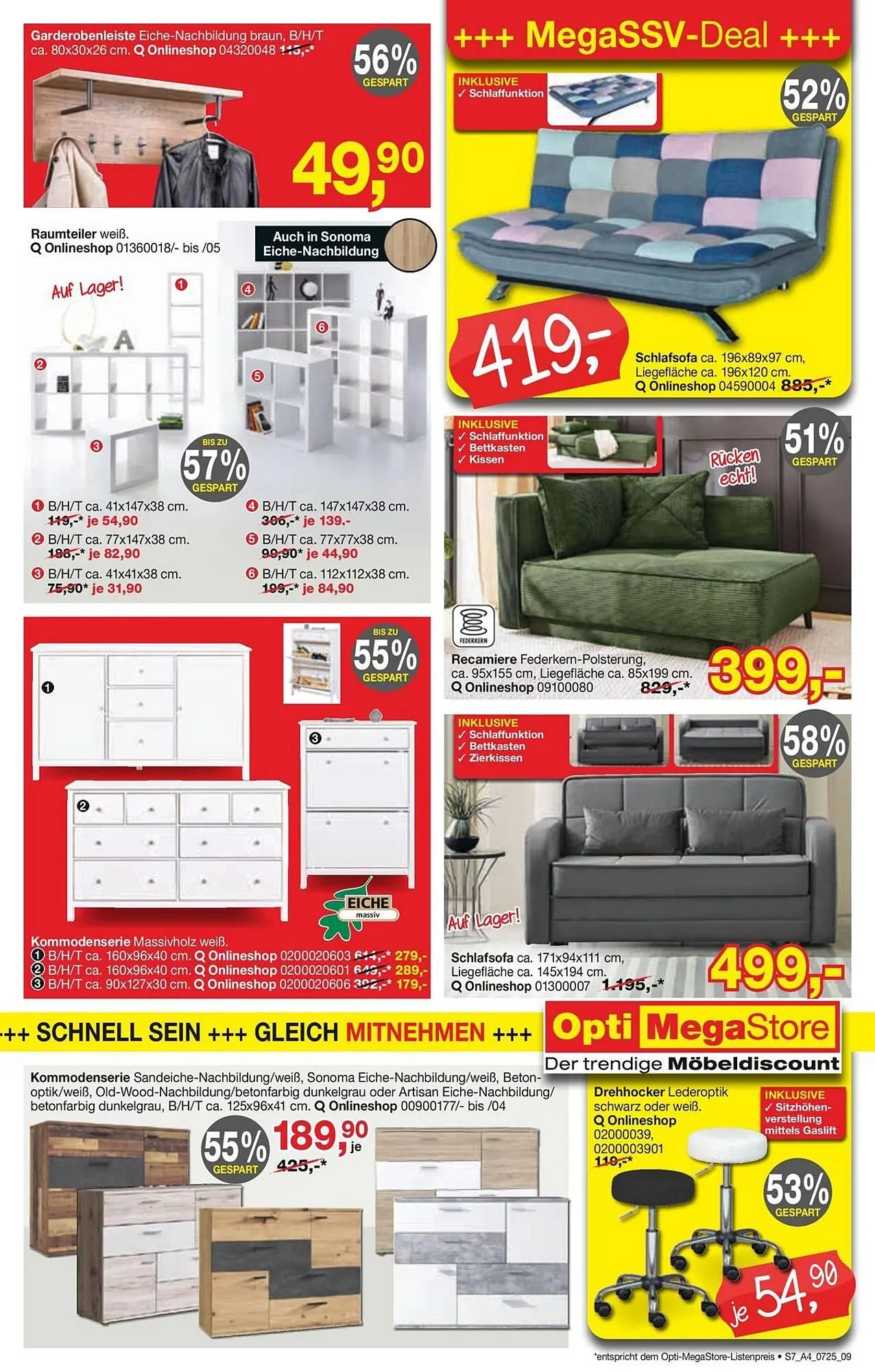 Opti Wohnwelt Prospekt von 26. Juni bis 12. Juli 2025 - Prospekt seite 9