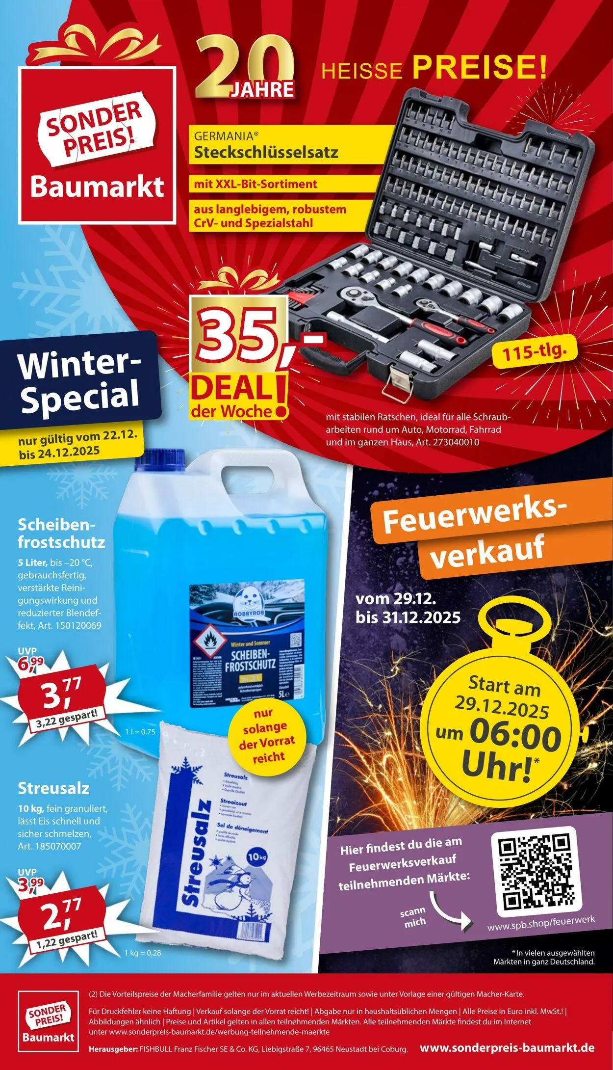 Sonderpreis Baumarkt Aktueller Prospekt von 6. Dezember bis 25. Dezember 2025 - Prospekt seite 20