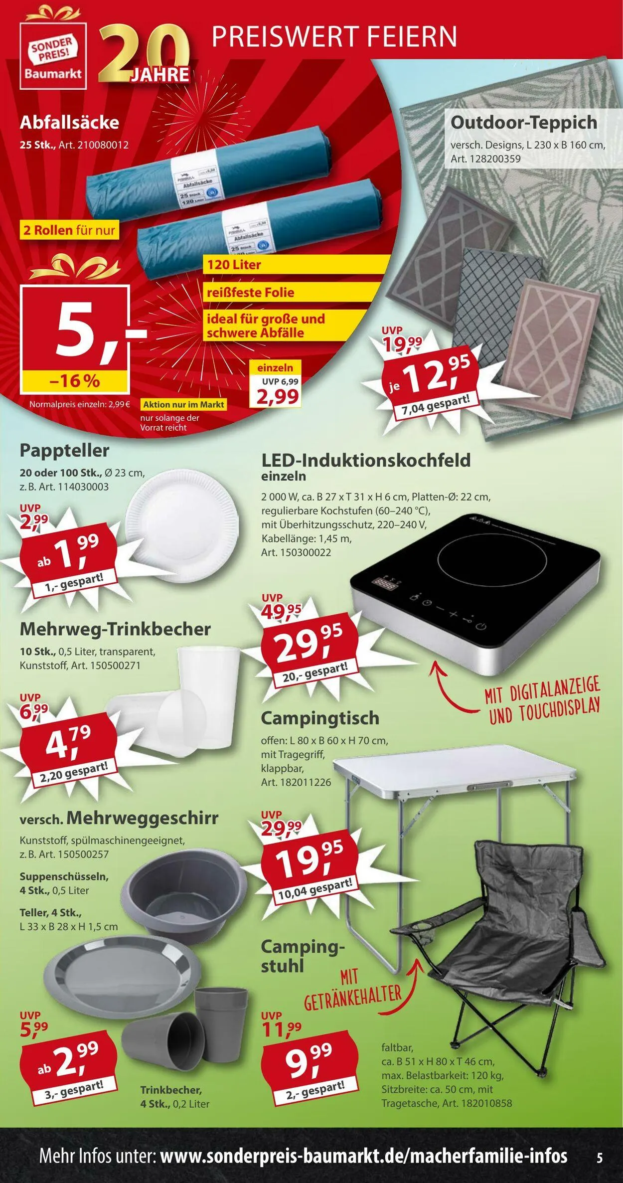 Sonderpreis Baumarkt Aktueller Prospekt von 3. Mai bis 17. Mai 2025 - Prospekt seite 5