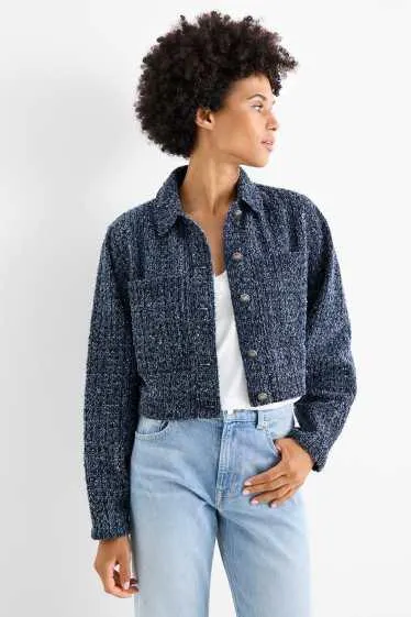 Bouclé denim jacket