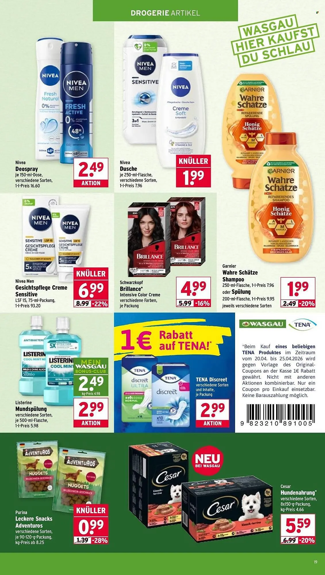 Wasgau Prospekt von 20. April bis 25. April 2026 - Prospekt seite 19
