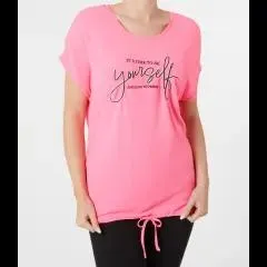 T-Shirt Neonfarbe Janina, Tunnelzug am Saum