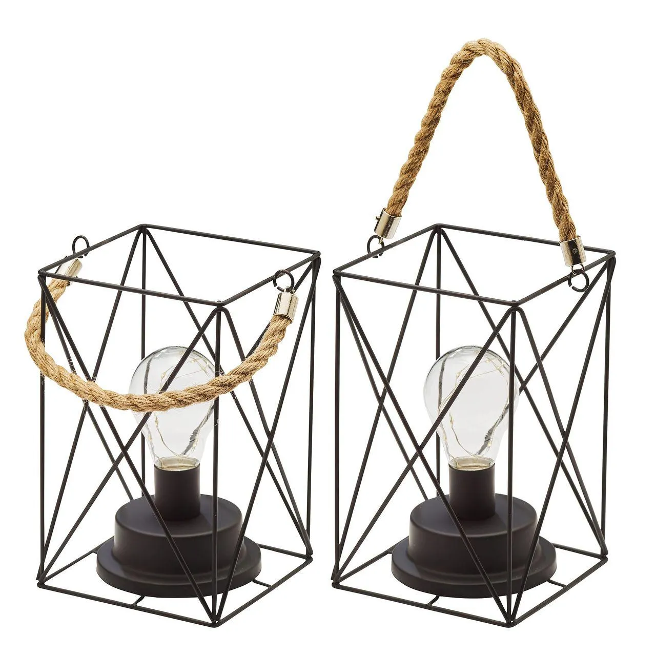 AMARE Dekolampen 2er Set im Industrie-Look eckig/eckig