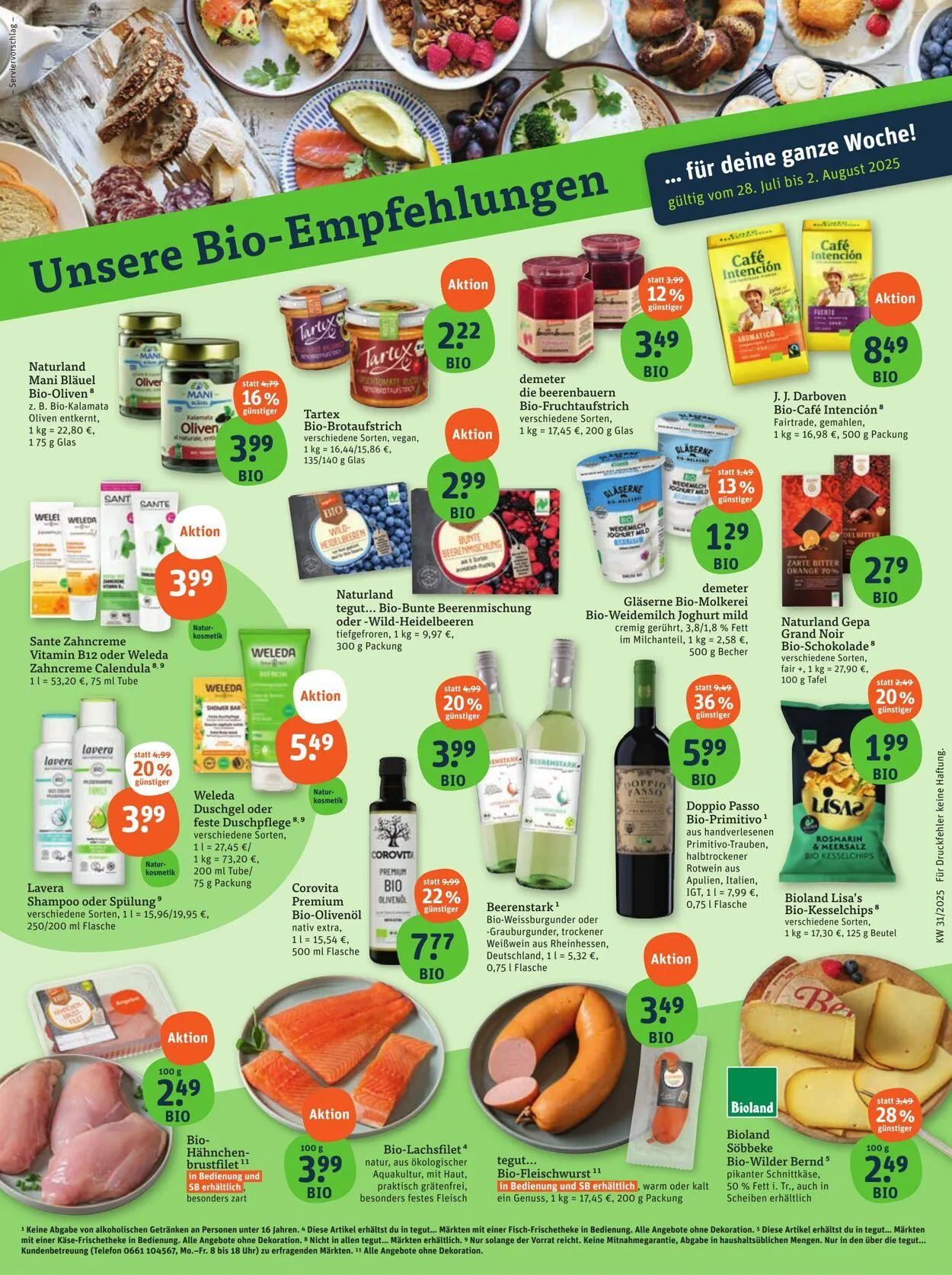 Tegut Aktueller Prospekt von 21. Juli bis 27. Juli 2025 - Prospekt seite 2