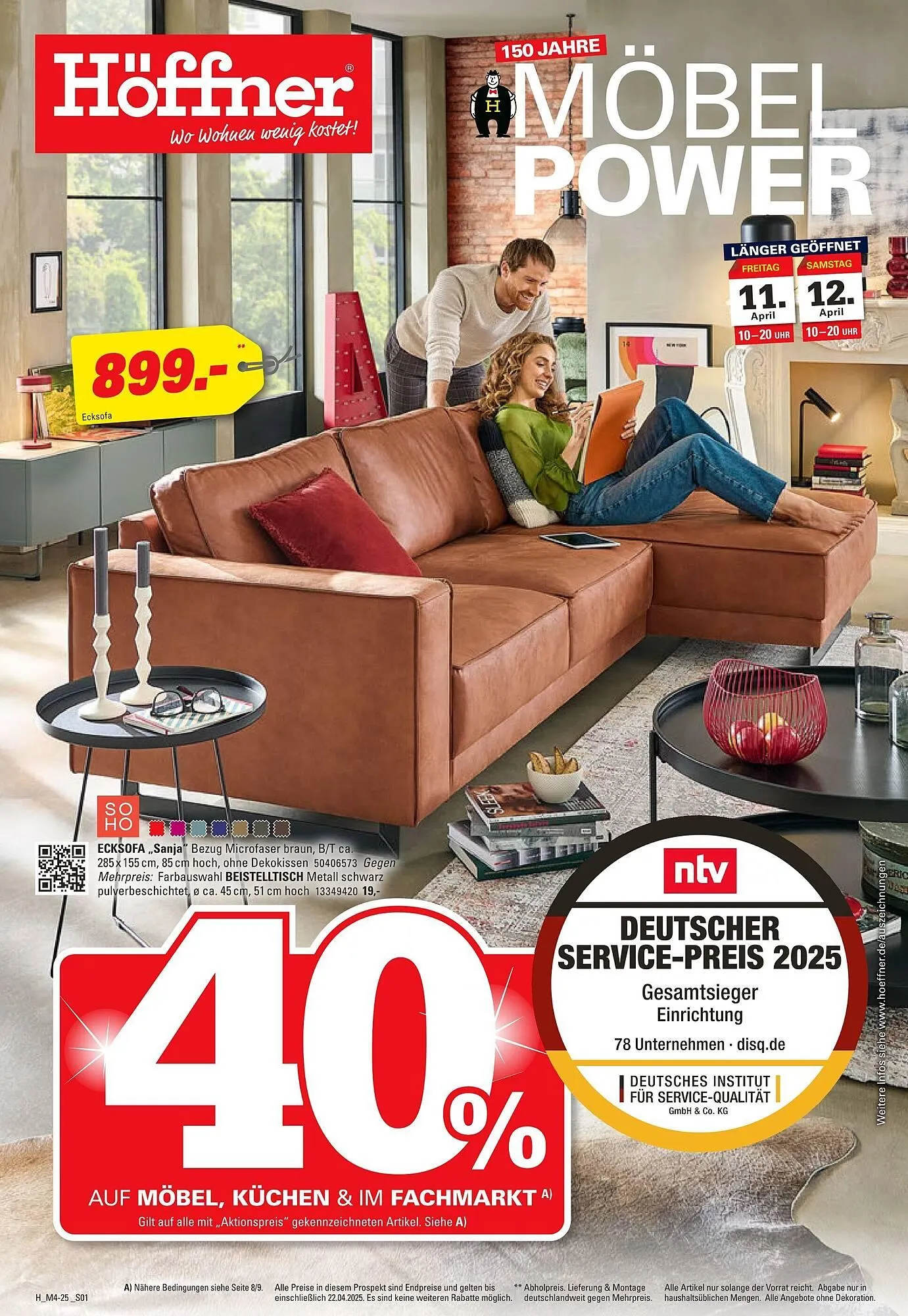 Höffner Prospekt von 9. April bis 22. April 2025 - Prospekt seite 1