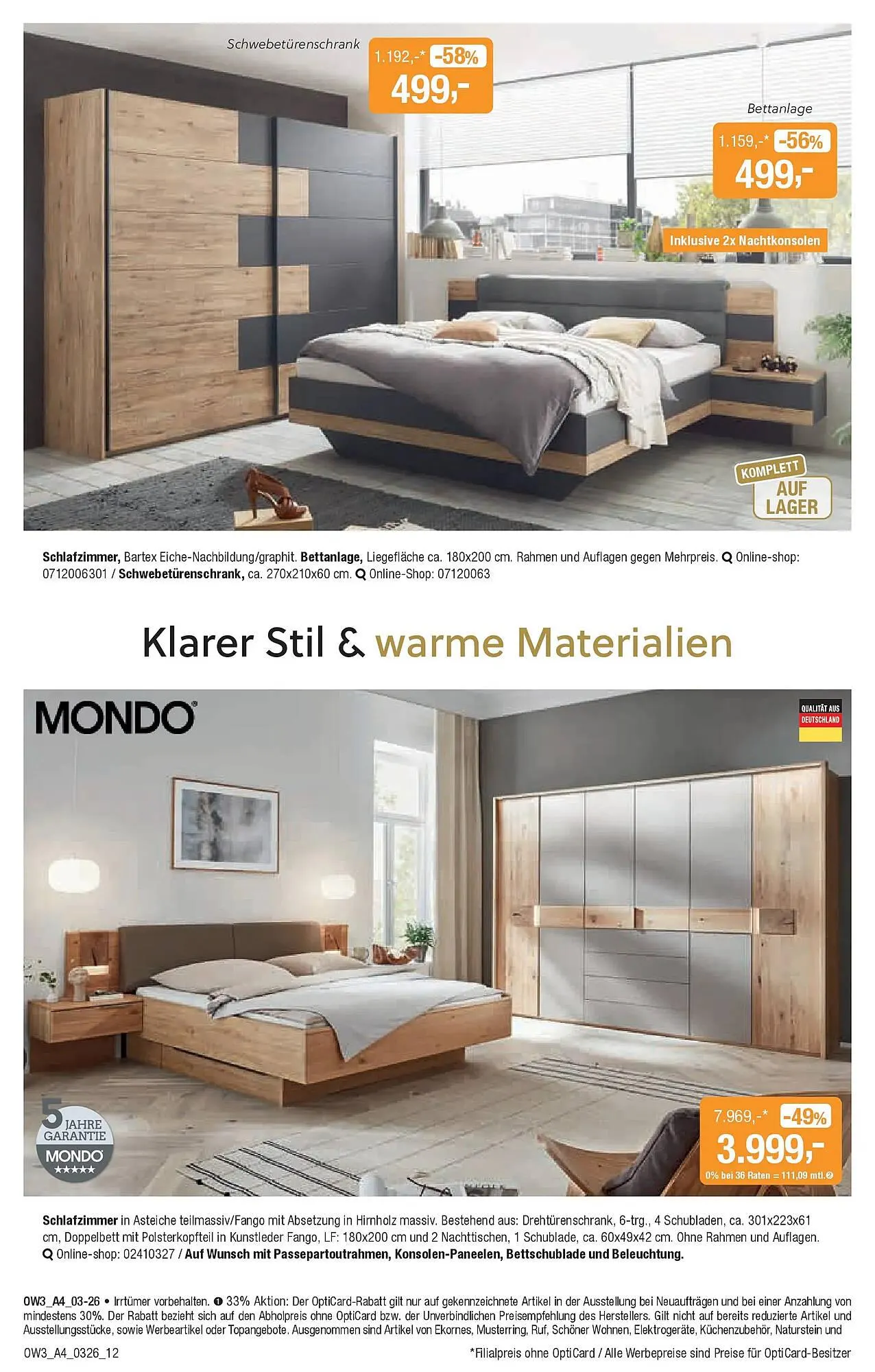 Opti Wohnwelt Prospekt von 25. Februar bis 21. März 2026 - Prospekt seite 12