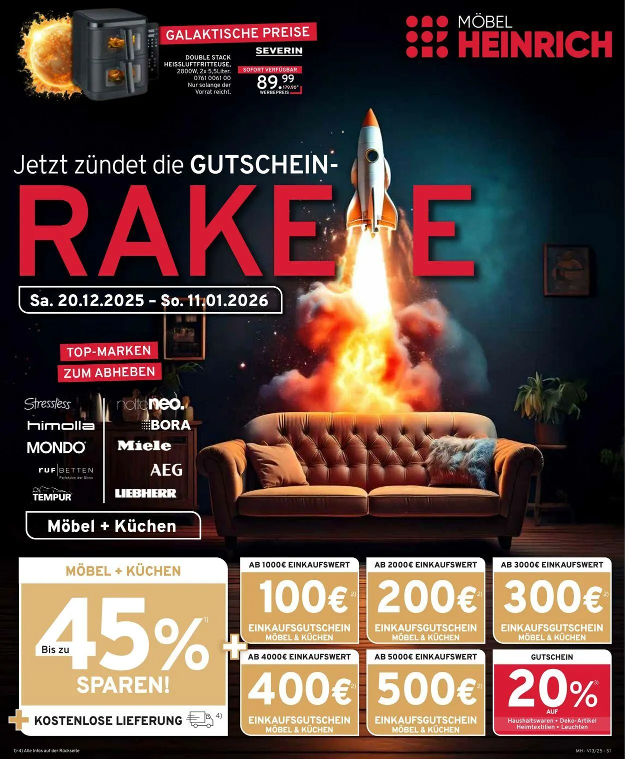 Möbel Heinrich Aktueller Prospekt von 20. Dezember bis 11. Januar 2026 - Prospekt seite 1