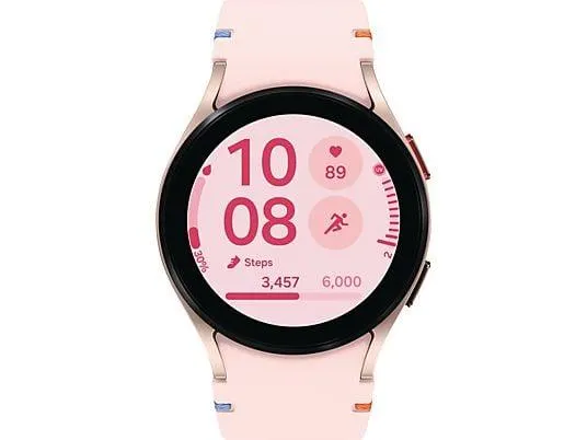 SAMSUNG Galaxy Watch FE 40 mm Smartwatch Armor Aluminum Fluorkautschuk, 40 mm, Pink Gold