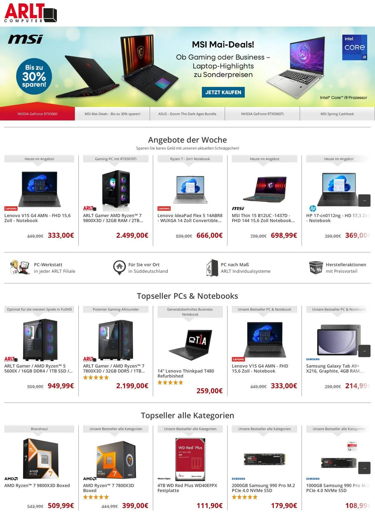 ARLT Computer Aktueller Prospekt von 26. Mai bis 1. Juni 2025 - Prospekt seite 1