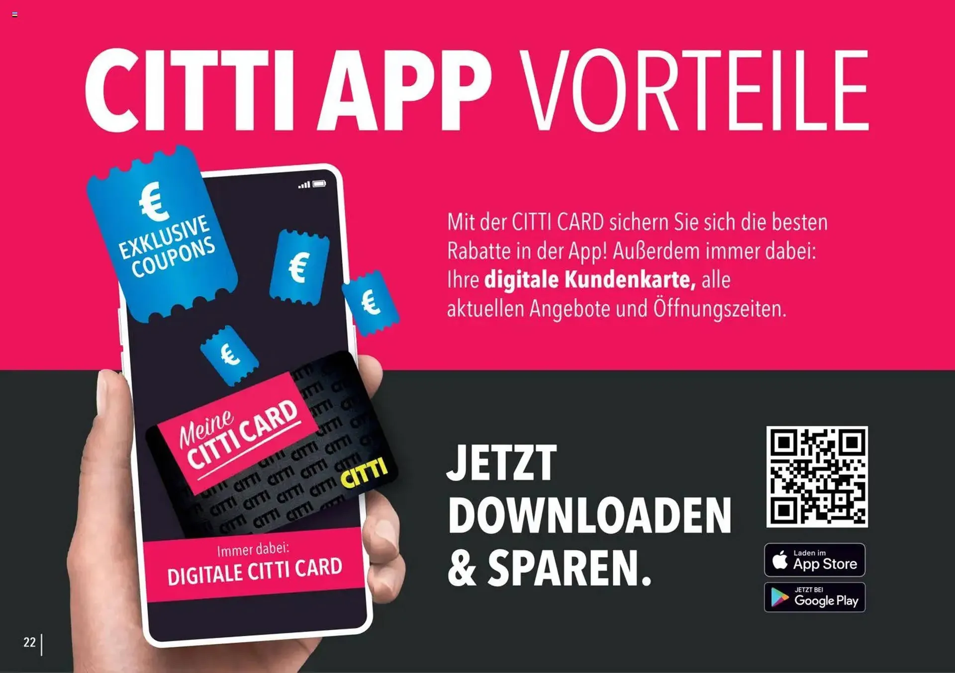 CITTI Markt Prospekt von 1. Januar bis 19. April 2026 - Prospekt seite 22