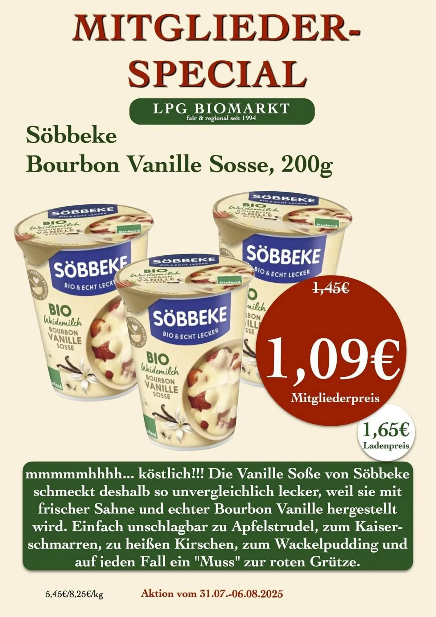 LPG Biomarkt Prospekt von 31. Juli bis 6. August 2025 - Prospekt seite 14