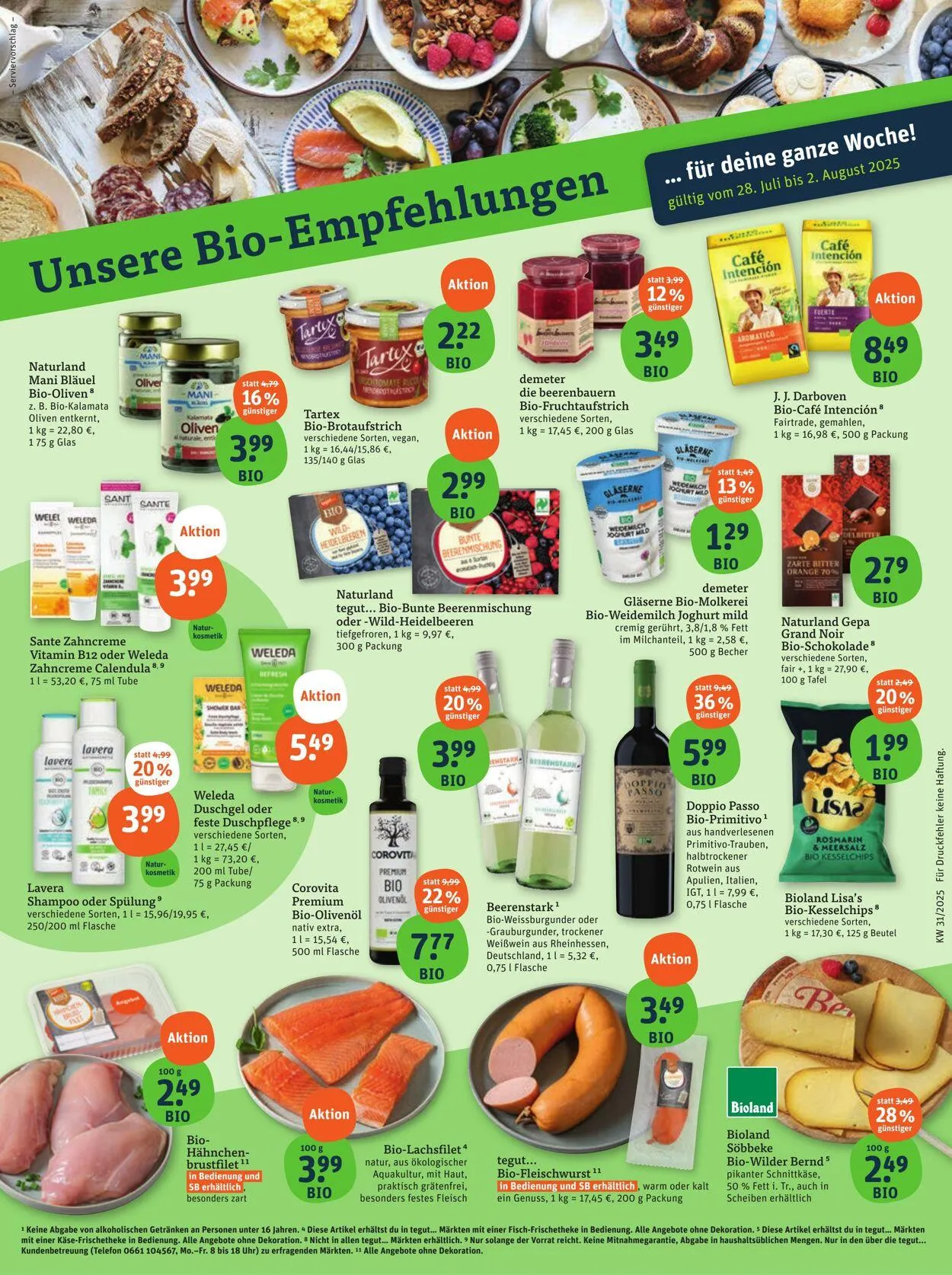 Tegut Aktueller Prospekt von 21. Juli bis 27. Juli 2025 - Prospekt seite 2